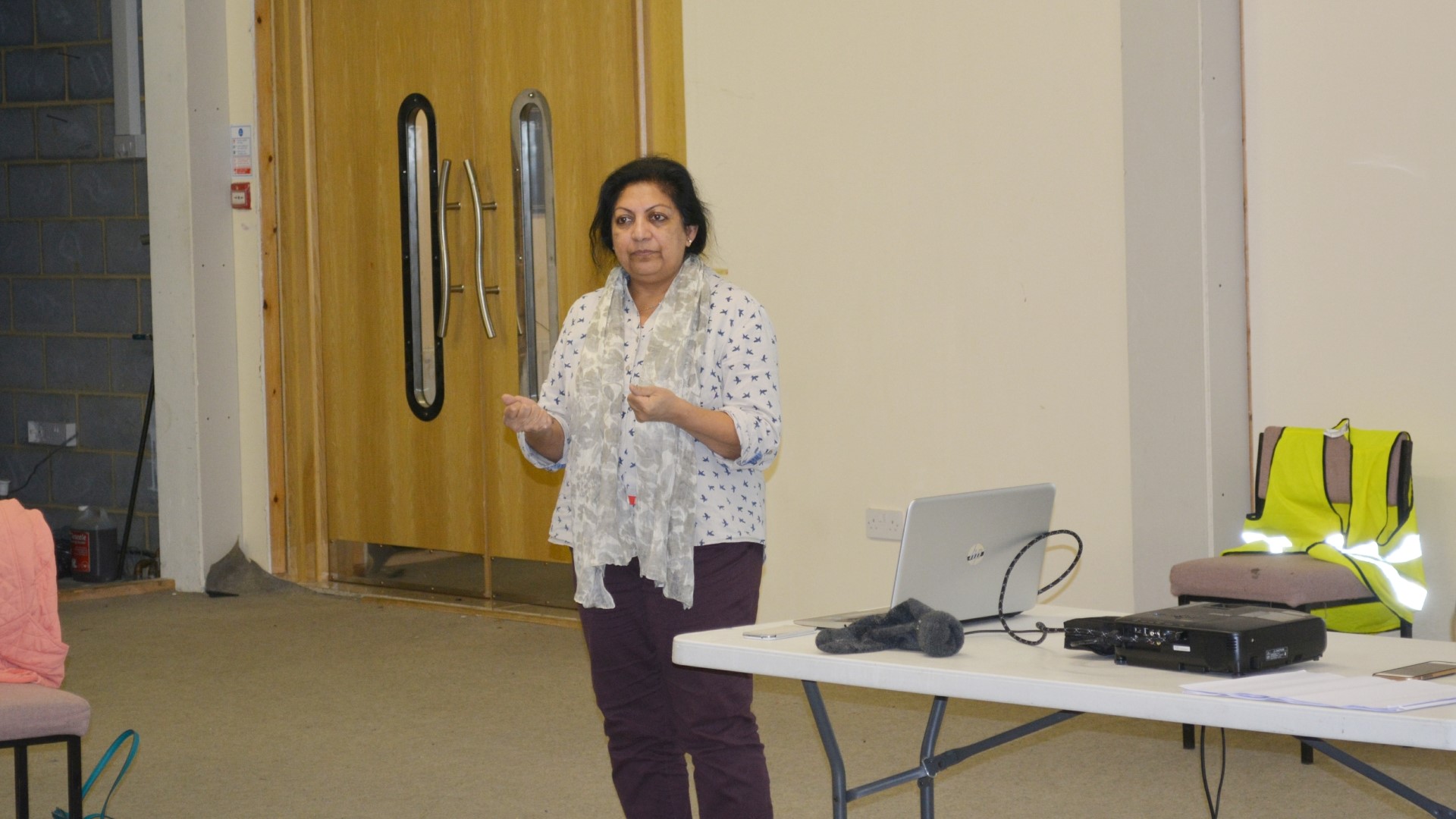 Malaben speaking about her experience of climbing Kilimanjaro